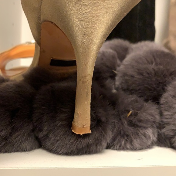 Badgley Mischka gold open toe shoe - Picture 4 of 6